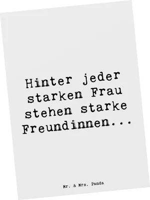 Produktbild von Mr. & Mrs. Panda Postkarte Spruch Hoffnung Freundinnen - Weiß - Geschenk, Gefühl, kunstkarte, Grußkarte, Stimmung, Ansichtskarten, Motivation, Ansichtskarte, Postkarten
