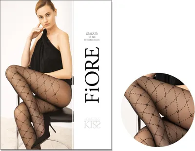 Produktbild von Karierte Rautenstrumpfhose als Kabarett 3 Black