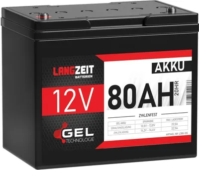 Produktbild von Langzeit Gel Akku 80Ah 12V