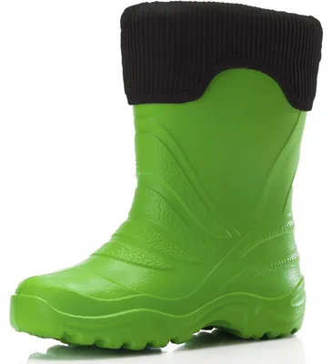 Produktbild von Ladeheid Kinder Mädchen Jungen federleichte Eva Thermo Gummistiefel gefüttert LA-861 (Grün375c/Schwarz, 26/27)