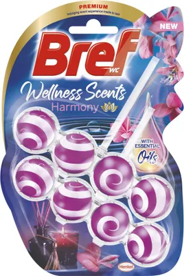 Obrázok produktu pre Bref Wellness Scents Harmony - Toaletný kameň - Výživná vôňa - 2 toaletné kamene - 1 kus