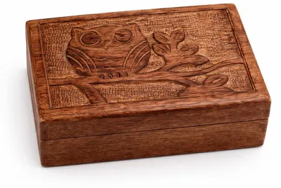 Productafbeelding van Handgemaakte Houten Sieradenbox met Levensboom
