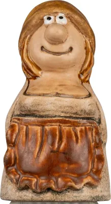Produktbild von formano Zaundeko 2er-Set Junge und Mädchen 15 +15 cm Figur Steinzeug handbemalt