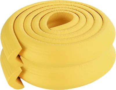 Produktbild von (2er-Pack) 2M L-förmiges Streifendesign Verdicken Sie den Baby-Sicherheitstisch. Kanteneckenschutz-Schutzkissen Antikollisions-Stoßstangenstreifen, gelb