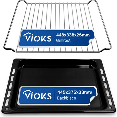 Produktbild von Backblech & Grillrost Set Ersatz für Whirlpool 481010539879 481245819334 für Backofen