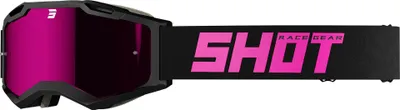 Zdjęcie produktu dla Okulary motocrossowe Shot Iris 2.0 Solid, czarne/różowe, rozmiar uniwersalny