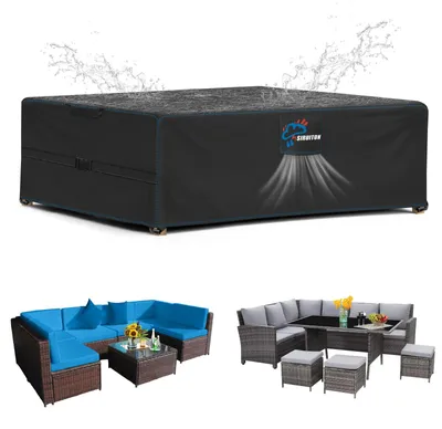 Terrassenmöbelabdeckung 120x90x74 cm, schwarz, wasserdicht