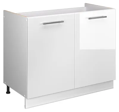 Immagine prodotto di Mobile lavello cucina Vicco Fame-Line Bianco lucido/Bianco 100 cm senza piano di lavoro, Model 61593