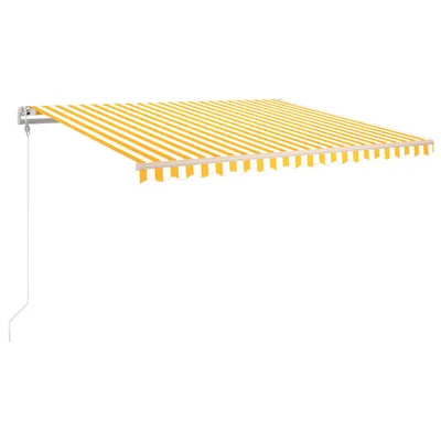 Immagine prodotto di Tenda da sole vidaXL a scomparsa automatica 450x350 cm, giallo e bianco