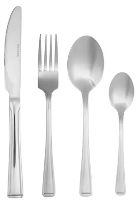 Image de Ensemble de couverts 16 pièces - Acier inoxydable - Pour 4 personnes - Fourchettes, couteaux, cuillères