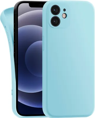 Produktbild von Hülle für Apple iPhone 12 Mini - Handyhülle mit Kameraschutz Cover aus Silikon in Hellblau