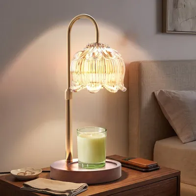 Kerzenwärmer-Lampe mit Dimmer, elektrische Duftlampe, 2 Glühbirnen