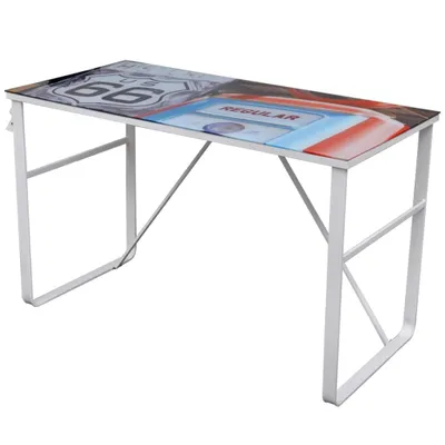 Produktbild von VidaXL 241163, Chefbürotisch, Büro, Gerade, Rechteckige Form, Mehrfarbig, Glas