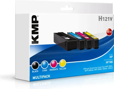 Obrázok produktu pre Súprava atramentových kaziet KMP kompatibilná s HP 980 (D8J10A/D8J07A/D8J08A/D8J09A)