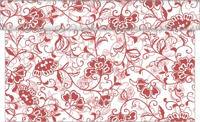Produktbild von Sovie HOME Tischläufer Liv in Bordeaux aus Linclass® Airlaid 40 cm x 4,80 m, 1 Stück - Floral Blumen