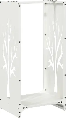 Productafbeelding van Brandhoutrek 40x30x80 cm koudgewalst staal wit