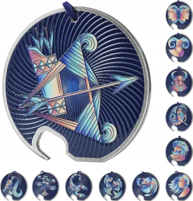 Produktbild von KADAX Flaschenöffner "Callas", Kapselheber, Zodiak Design, Bieröffner aus Edelstahl, Schütze, 7 cm