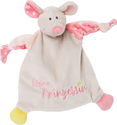 Produktbild von NICI Schmusetuch Maus Kleine Prinzessin 25x25 cm – Schnuffeltuch ab 0+ Monaten –