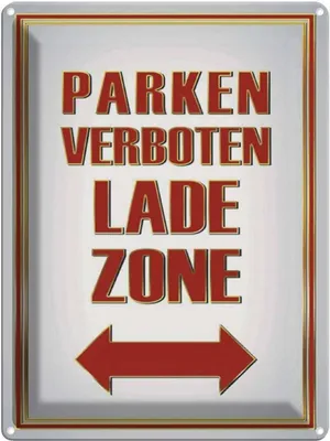 Produktbild von vianmo Blechschild 40x30 cm Parken verboten Ladezone Warnschild Hinweisschild Sicherheit Vorsicht