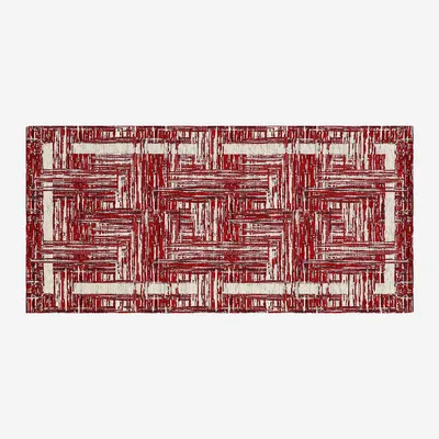 Produktbild von Antirutsch-Matte für die Küche, waschbar, Jacquard Bangkok Rot