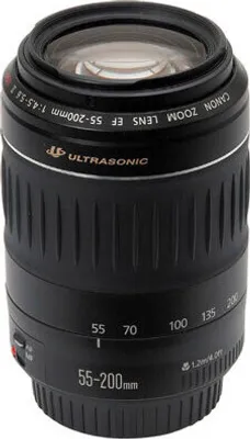 Produktbild von Canon EF 55-200mm f/4.5-5.6 II USM, 13/13, 55 - 200 mm, 1.2 m, micro USM, Schwarz, 70.4 mm