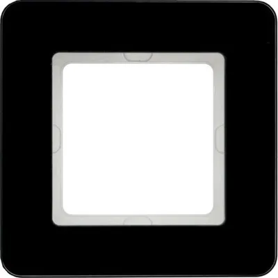 Produktbild von Berker 10116076, Schwarz, Glas, Kunststoff, Schraubenlos, Berker, Q.7, 95,2 mm