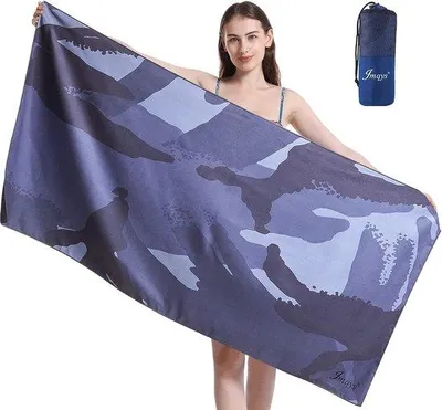 Produktbild von Famanu Mikrofaser Strandhandtuch XXL 160x80cm - Sandfrei, leicht und schnelltrocknend