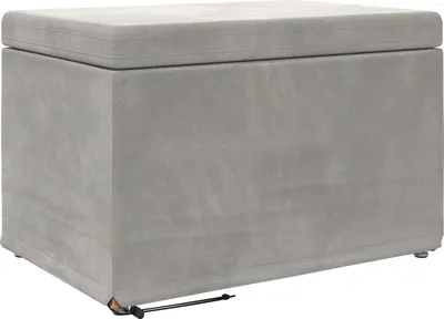 Zdjęcie produktu dla vidaXL Taboret Jasnoszary 60 x 40 x 40 cm Aksamit i drewno inżynieryjne