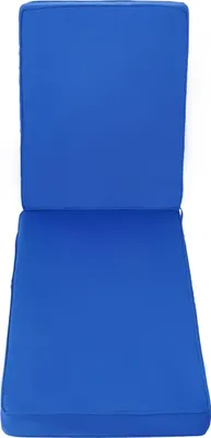 Image de SucceBuy Deckchair, 1830x533x75 mm, coussins pour chaises longues d'extérieur, hydrofuges et de couleur résistante, coussins pour chaises longues avec bandes de fixation, coussins confortables pour terrasses de piscine, bleu
