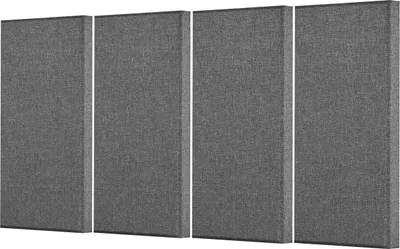 Immagine prodotto di 4 pannelli acustici da parete, spessore 5 cm, 60 x 30 cm, autoadesivi, grigi