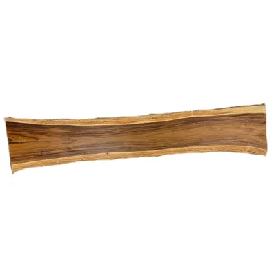 Produktbild von Holzplatte aus Tropenholz - Massive Tischplatte aus Regenbaumholz Platte 1 - 252x54x3,5 cm