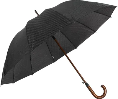 Immagine prodotto di Ombrello a bastone Ombrello a bastone con manico in legno e palo in fibra di vetro 116 cm ? A scacchiera