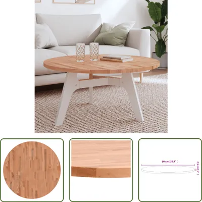 Obrázek produktu pro The Living Store Stolová deska Ø90x2,5 cm kulatá z masivního bukového dřeva