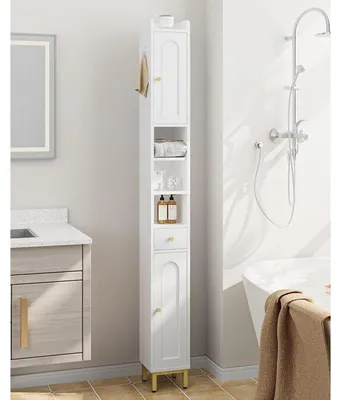 Immagine prodotto di Mobiletto bagno alto con ripiano regolabile, 20 x 20 x 180 cm, in MDF
