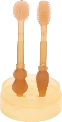 Immagine prodotto di Set di spazzolini da dito per bambini, in silicone, per pulire la lingua, disposizione stretta, spazzolino da bocca per bambini