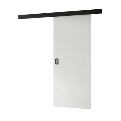 Produktbild von Schiebetür WAYATT mit Grif, Weiß, Soft-Close-System, 96 cm