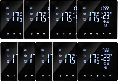 Produktbild von 8X Smart Thermostat 3A Raumthermostat Wasserheizungsgeräte Fußbodenheizung, Touchscreen LCD-Display, programmierbare Untergrundheizung