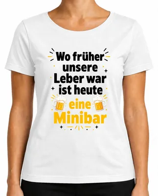 Imagen del producto de Donde antes estaba nuestro hígado, ahora hay una minifrutera con cerveza y alcohol. Camiseta para mujer, color blanco, talla XXL