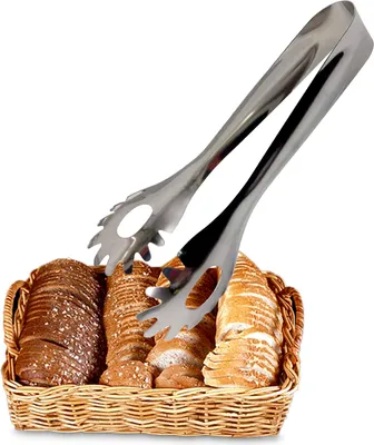 Zdjęcie produktu dla Szczypce kuchenne ze stali nierdzewnej – szczypce do pieczenia, grillowania, BBQ, smażenia i serwowania potraw; szczypce do żywności, bezpieczne do mycia w zmywarce; szczypce wielofunkcyjne, szczypce do serwowania ze stali nierdzewnej