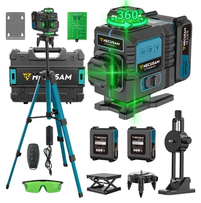 Imagen del producto de Láser de línea de 360° con trípode - Láser verde - Nivel IP54 - Precisión profesional