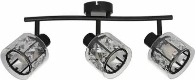Immagine prodotto di Faretto da soffitto Elmo nero 3xE14x40W in metallo, dimensioni: 16x40x10 cm, IP20, Reality