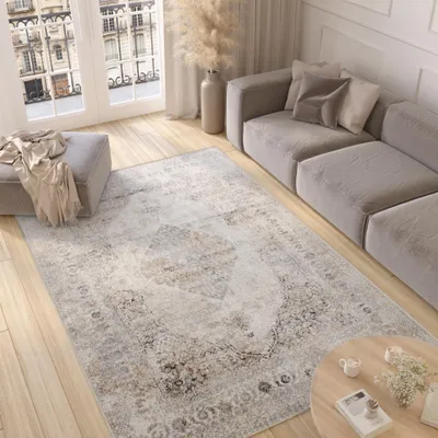 Produktbild von Tapiso Teppich VALLEY Modern Kurzflor Grau Wohnzimmer 300 x 400 cm
