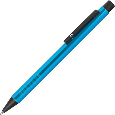 Produktbild von 10 Kugelschreiber aus Metall / Farbe: türkis