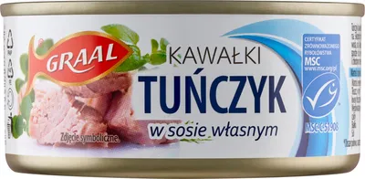 Obrázok produktu pre Tuńczyk kawałki w sosie własnym Graal 170 g
