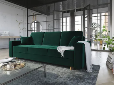 Produktbild von Sofa 3-Sitzer CARDE mit Schlaffunktion Flaschengrün