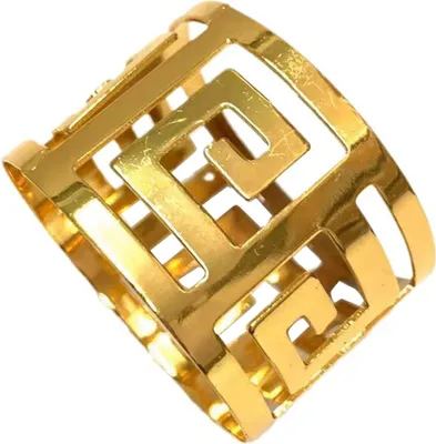 Produktbild von Serviettenring, kreative Form, hohles Design, korrosionsbeständig, glatte Kante, verformt sich nicht leicht, Serviettenschnalle, Dekoration