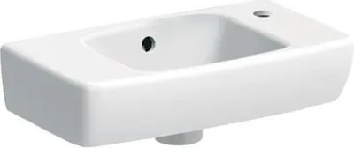 Zdjęcie produktu dla Geberit Selnova - Umywalka 450x250 mm z 1 otworem na baterię po prawej stronie, z przelewem, biała 500.318.01.5