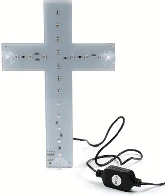 Image de Lampe intérieure en forme de croix avec 18 LED de ALL Ride, décoration pour camion ou camping-car, multicolore, 24V