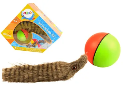 Produktbild von Leantoys Ball mit flauschigem Frettchenschwanz, interaktives Badespielzeug