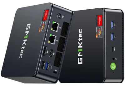 Image de Mini PC - Processeur AMD Ryzen 5 - 32 Go de RAM - SSD de 512 Go - Windows 11 Pro - WiFi 6 - Compatible avec trois écrans 4K